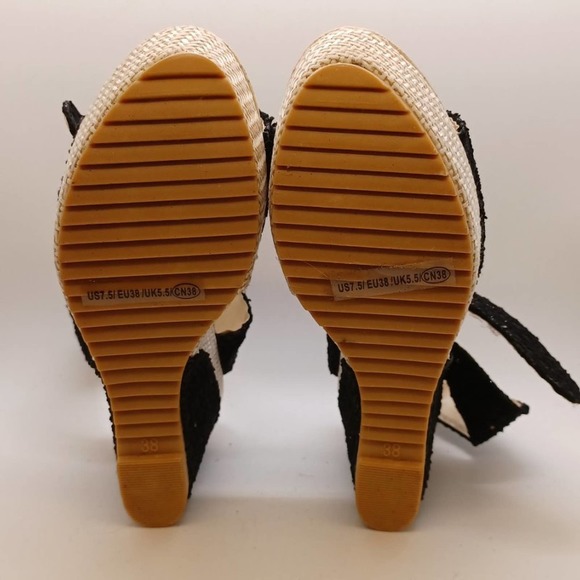 7.5 New Wedge Sandal High Heel Shoe - Picture 3 of 11
